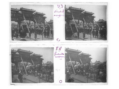 Gaston HAUCHECORNE (1880-1945) Suite of 760 positive stereoscopic
views on glass...