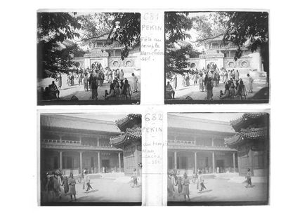 Gaston HAUCHECORNE (1880-1945) Suite of 760 positive stereoscopic
views on glass...