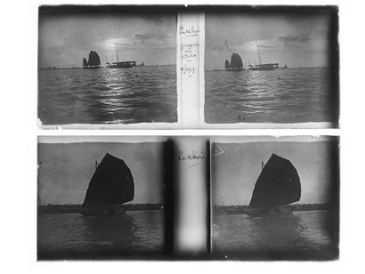 Gaston HAUCHECORNE (1880-1945) Suite of 760 positive stereoscopic
views on glass...