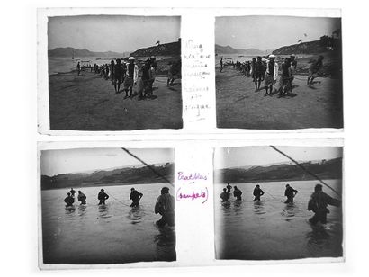 Gaston HAUCHECORNE (1880-1945) Suite of 760 positive stereoscopic
views on glass...