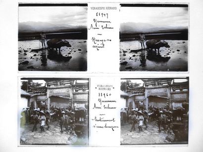 Gaston HAUCHECORNE (1880-1945) Suite of 760 positive stereoscopic
views on glass...