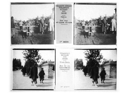 Gaston HAUCHECORNE (1880-1945) Suite of 760 positive stereoscopic
views on glass...