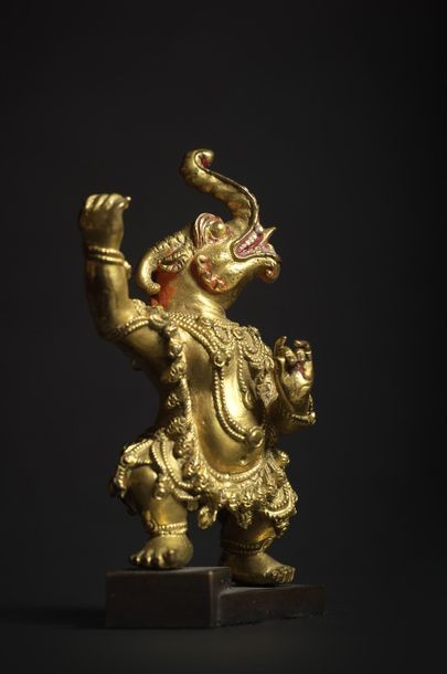 TRAVAIL SINO-TIBETAIN - XVIIIe siècle ◆ SINO-TIBETAN - 18th century
A gilt bronze...