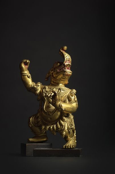 TRAVAIL SINO-TIBETAIN - XVIIIe siècle ◆ SINO-TIBETAN - 18th century
A gilt bronze...