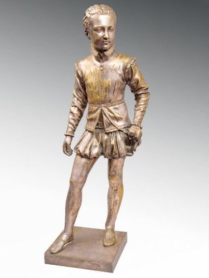 François Joseph BOSIO (1768-1845) « Henri IV enfant », bronze argenté H 69 cm