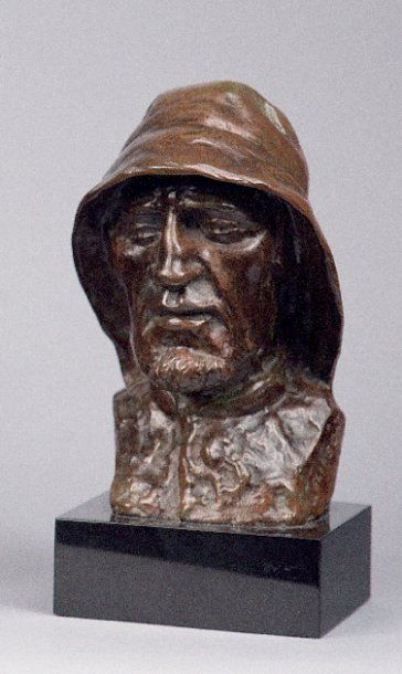 Serge ZELIKSON (1890-?) né à Polotsk Portrait de marin, circa 1930 Bronze à patine...