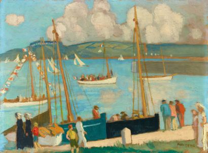 Maurice Denis Maurice Denis

Régates de Perros-Guirec, vue du port
Around 1925

Oil... Gazette Drouot