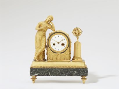 Claude Galle Pendulum with the muse Clio

Fire-gilt and burnished bronze, white enamel... Gazette Drouot