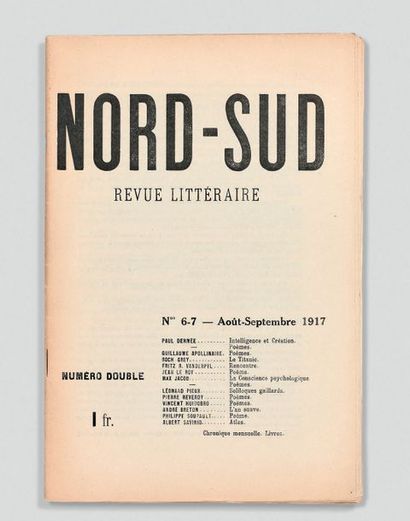 RÉUNION DE VOLUMES. COLLECTIF Revue littéraire, Nord-Sud, n°2, 15 avril 1917. Pierre...