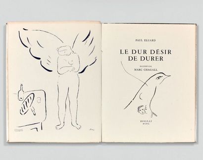 ELUARD Paul (1895-1952) 
Le dur désir de durer. Édition illustrée par des dessins...