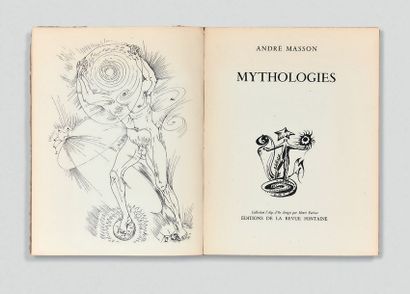 MASSON André (1896-1987) 
Mythologies. Éditions de la Revue Fontaine, Paris, 1946.
Petit...
