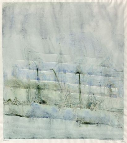 Jerzy STAJUDA (1936-1992) 
Composition 0301
Aquarelle sur papier, signée en bas à...