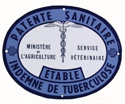 null HEALTH PATENT Enamelled plate for tuberculosis-free stable health patent issued...