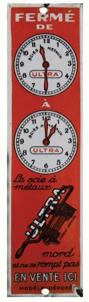 null SCIE ULTRA Plaque de propreté émaillée pour les scies ULTRA.
Format: rectangulaire,...
