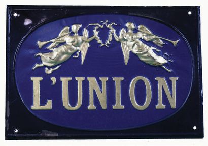 null L'UNION Tôle emboutie pour la Cie des assurances L'Union.
Cette compagnie, fondée...