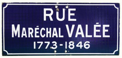 null VALÉE (Maréchal)
Plaque nominative de rue au nom du Maréchal Sylvain-Charles...