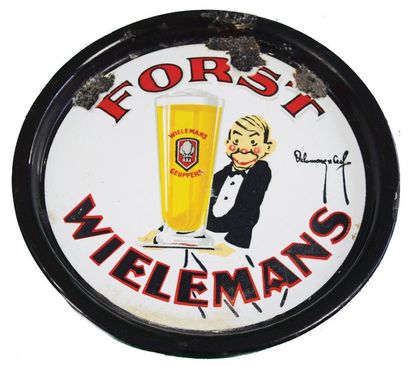 null WIELEMANS Plateau de service émaillé pour la bière Wielemans.
La bière Wielemans...