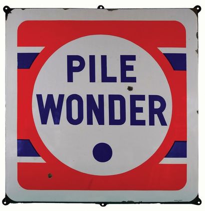 null WONDER Enamelled plate for the Wonder battery.
Format: square, flat, with edges...