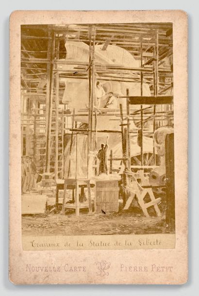 null UNIVERSAL EXHIBITION 1878
STONE SMALL Works on the Statue of Liberty.
Photograph...