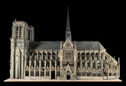 null EXCEPTIONNELLE ET IMPORTANTE MAQUETTE DE LA CATHÉDRALE NOTRE-DAME DE PARIS
Bois,...