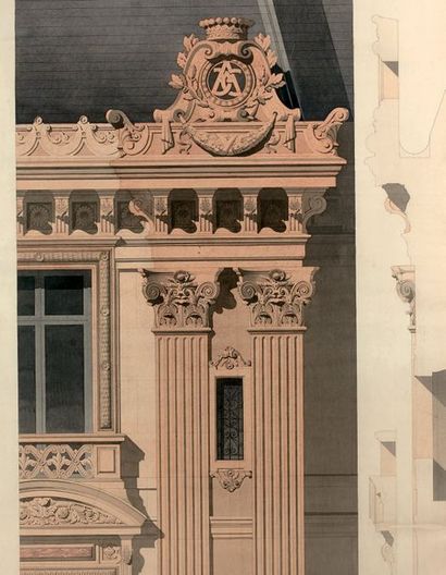 DENIS-LOUIS DESTORS (1816-1882) Door to the Grand Hall of the Abraham-Behor Hotel...