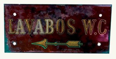 null LAVABOS-WC
SIGNAL PLATE Glass, rectangular in shape, bevelled, inscribed in...