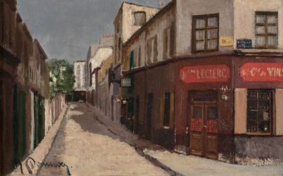 École française du début du XXe siècle Rue de Montmartre
Huile sur toile, signée...