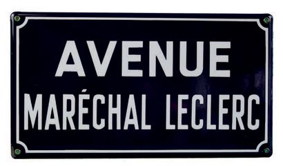 null NOMINATIVE PLATE OF THE STREET OF GENERAL LECLERC
'S STREET Enamelled iron,...
