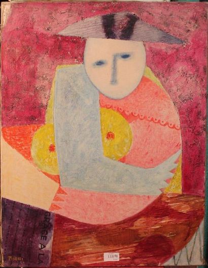 JACQUES BOÉRI (1929-2004) * Portraits cubistes, 73
Trois techniques mixtes sur toiles,...