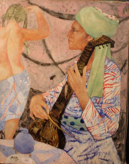 JACQUES BOÉRI (1929-2004) * Homme au harem, 1971
Acrylique sur toile signée et datée...