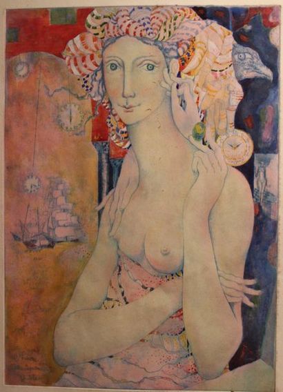 JACQUES BOÉRI (1929-2004) *Femme allongée et fauve
Douze lithographies en couleur.
Sujet...