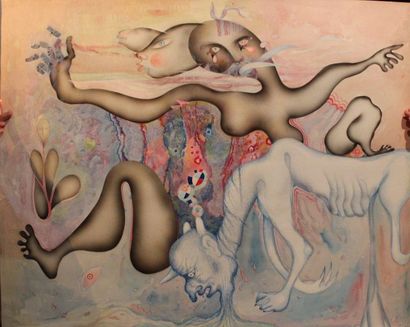 JACQUES BOÉRI (1929-2004) *Faune, femme nue et démon
Aquarelle et crayon sur papier.
73...