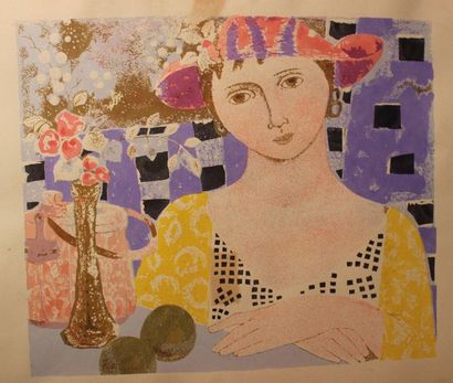 JACQUES BOÉRI (1929-2004) * Femme au chapeau
Très important lot de lithographies...