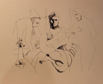 JACQUES BOÉRI (1929-2004) * Trois musiciens
Acrylique, aquarelle et encre sur papier.
Sujet...