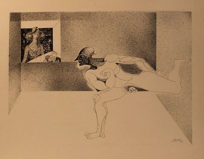 JACQUES BOÉRI (1929-2004) * A collection of about 46 black and white drawings, ink...