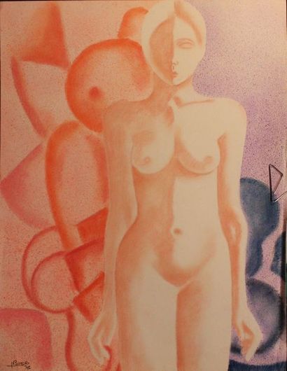 JACQUES BOÉRI (1929-2004) * Important meeting of drawings :. Female nude, 76
Coloured...