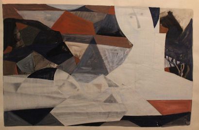 JACQUES BOÉRI (1929-2004) *Femmes cubistes
Collage et technique mixte.
55,5 x 87...