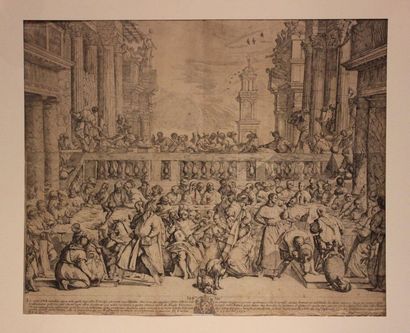 GIOVANNI BATTISTA VANNI (1599-1660) 
Jesus Christ at the Wedding at Cana
Etching...