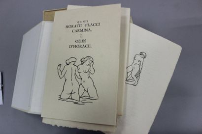 HORACE Les Odes
Paris, Philippe Gonin, 1939. 2 volumes in-8° en feuilles sous couverture...