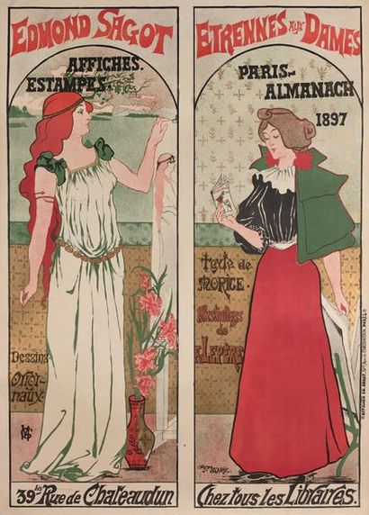 P. MARIE XIXe/XXe 
Edmond Sagot, poster prints
Étrennes aux Dames, Paris almanac...