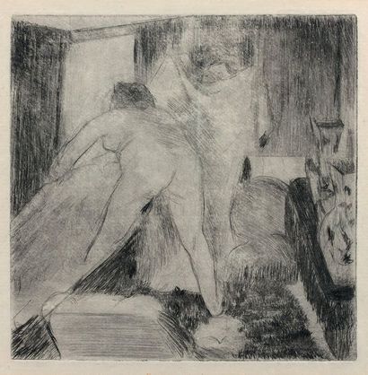 Edgar DEGAS (1834-1917) 
Out of the bath. 1879-80
Etching, drypoint on filigree "original...