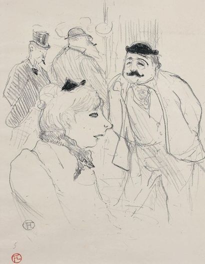 Henri de TOULOUSE-LAUTREC (1864-1901) 
La Tige, Moulin-Rouge. 1894
Lithographie sur...