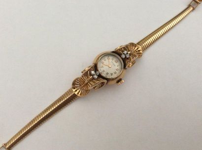 null MONTRE BRACELET DE DAME SIVANE Or jaune 18K (750 millièmes), cadran circulaire...