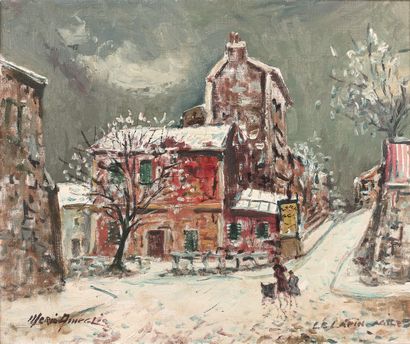 梅里奥-阿梅格里奥（1897-1970年

巴黎，雪地里的拉宾-阿吉尔歌舞厅

布面油画，位于右下方，左下方有签名。

47...