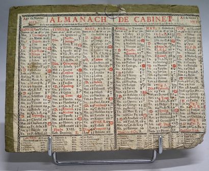 CABINET ALMANAC, 1755 
Engraving in two colors....