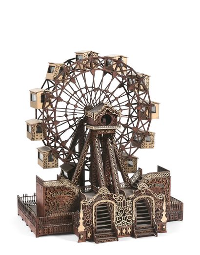 null MAQUETTE DE LA GRANDE ROUE, EXPOSITION UNIVERSELLE, PARIS 1900

Bois découpé...