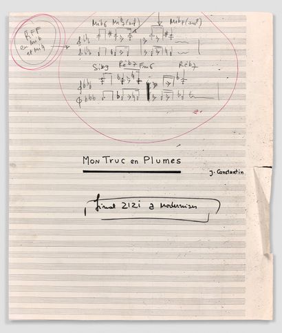 null JEAN CONSTANTIN (1923-1997)

AUTOGRAPH MUSIC MANUSCRIPTS OF THE MUSIC

OF THE...