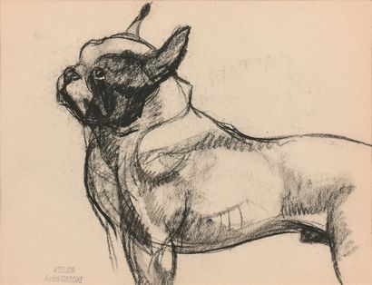 安德烈-玛格丽特(1903-1999)

科莱特的法国斗牛犬

纸上炭笔画。

工作室邮票...