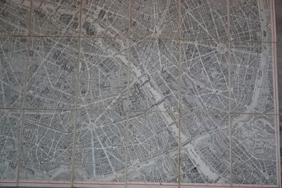 null GEORGES PELTIER. Plan de Paris à vol d’oiseau, reproductions artistiques en...