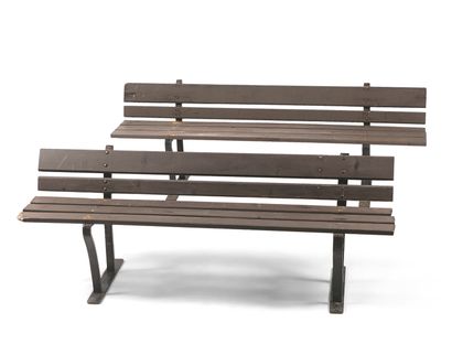 PAIR OF BENCHES FOR A PARISIAN METRO STATION...